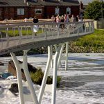 View of bridge deck and piers by T Soar