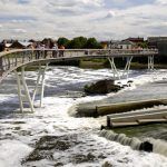 View of bridge over river Weir by T Soar