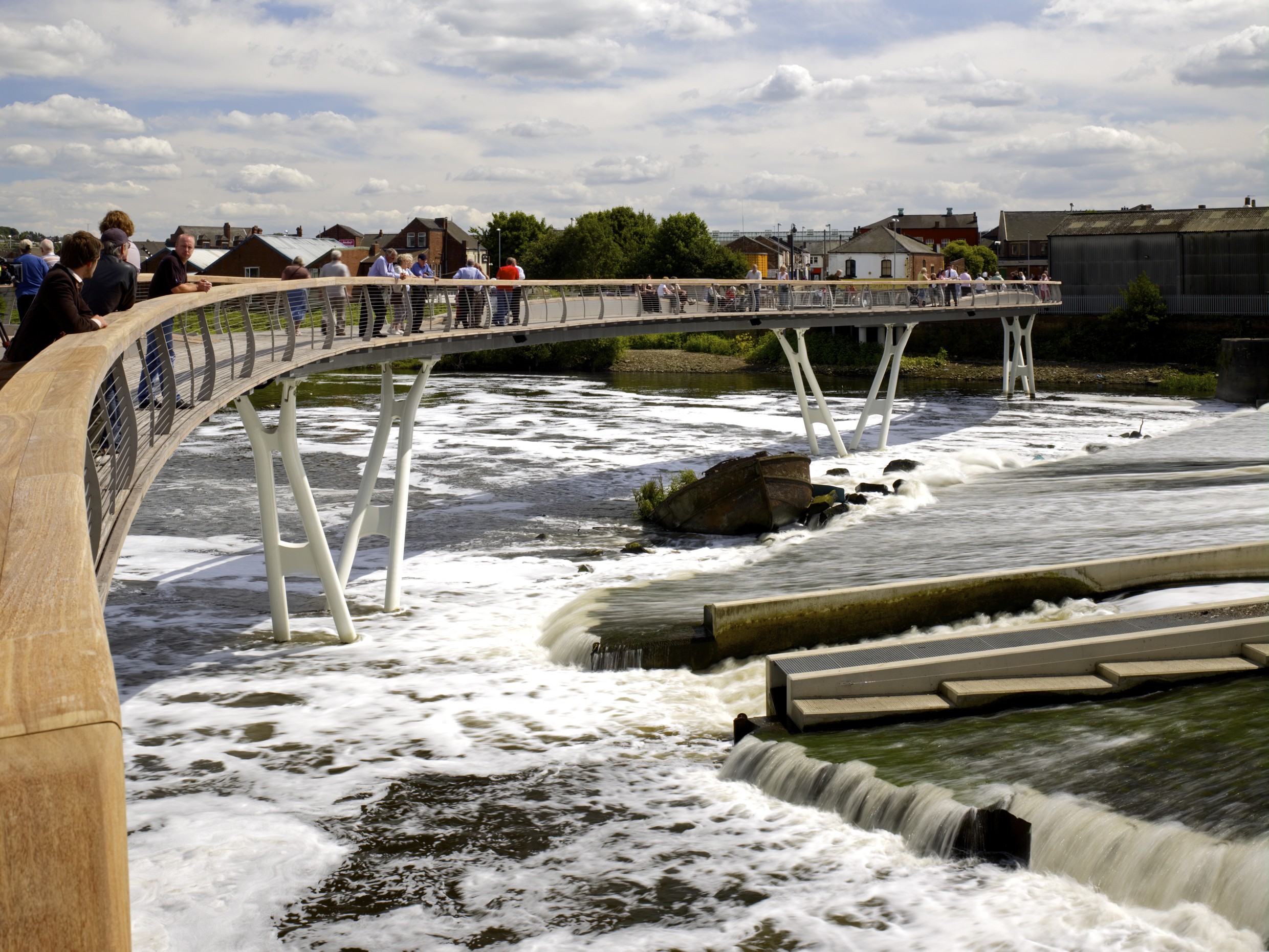 View of bridge over river Weir by T Soar