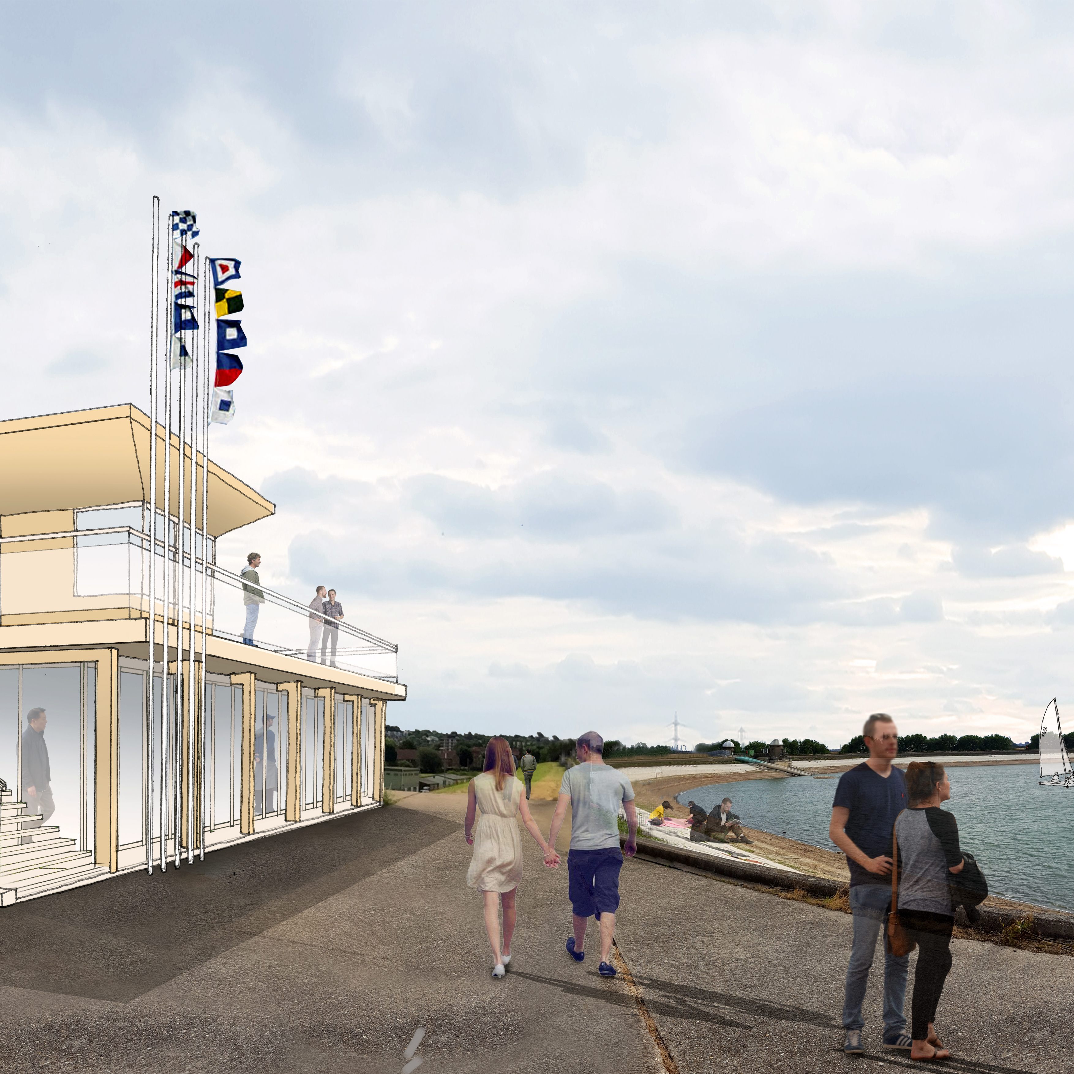 Sketch of the Bankside Clubhouse